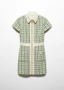 Robe Tweed Fermeture Éclair -Promos Mango Boutique 57087715 43 B