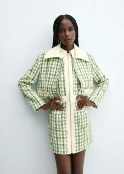Robe Tweed Fermeture Éclair -Promos Mango Boutique 57087715 43 D2