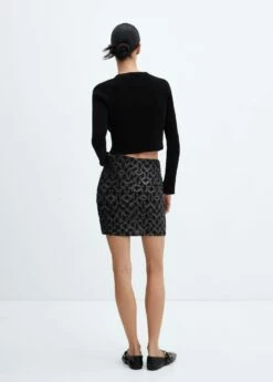 Cardigan Maille Chenille -Promos Mango Boutique 57087724 99 R