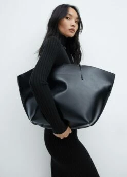 Robe Midi Maille Côtelée Col Montant -Promos Mango Boutique 57087730 99 D2