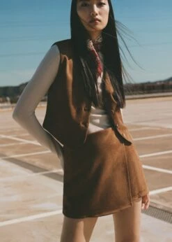 Minijupe Suédine -Promos Mango Boutique 57087735 CG D7