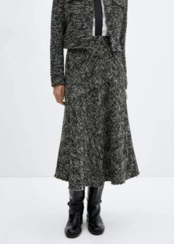 Jupe Midi Tweed