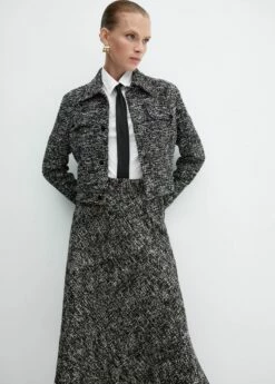 Jupe Midi Tweed 12 Jupe Midi Tweed -Promos Mango Boutique 57087751 99 D1
