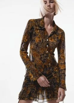 Jupe Imprimée Semi-transparente