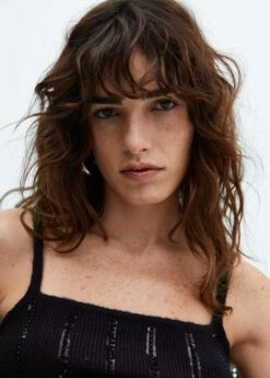 Top Maille Sequins -Promos Mango Boutique 57089088 56 D1