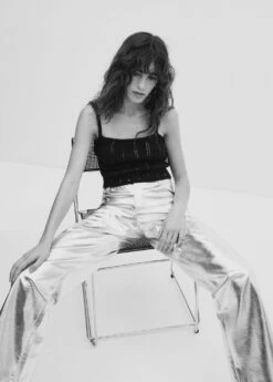 Top Maille Sequins -Promos Mango Boutique 57089088 56 D2