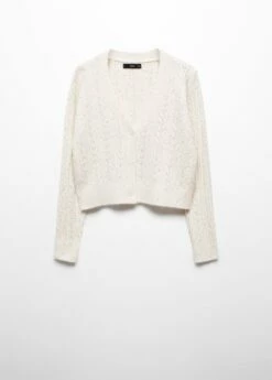 Cardigan Maille Sequins -Promos Mango Boutique 57089099 05 B