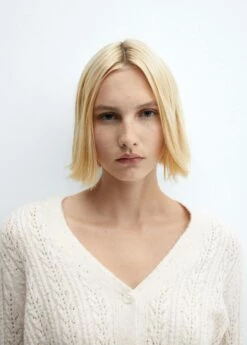 Cardigan Maille Sequins -Promos Mango Boutique 57089099 05 D1