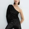 Top Asymétrique Sequins -Promos Mango Boutique 57089107 99