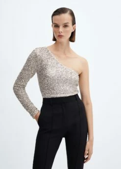 Top Asymétrique Sequins 23 Top Asymétrique Sequins -Promos Mango Boutique 57089107 PL