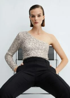 Top Asymétrique Sequins 27 Top Asymétrique Sequins -Promos Mango Boutique 57089107 PL D2