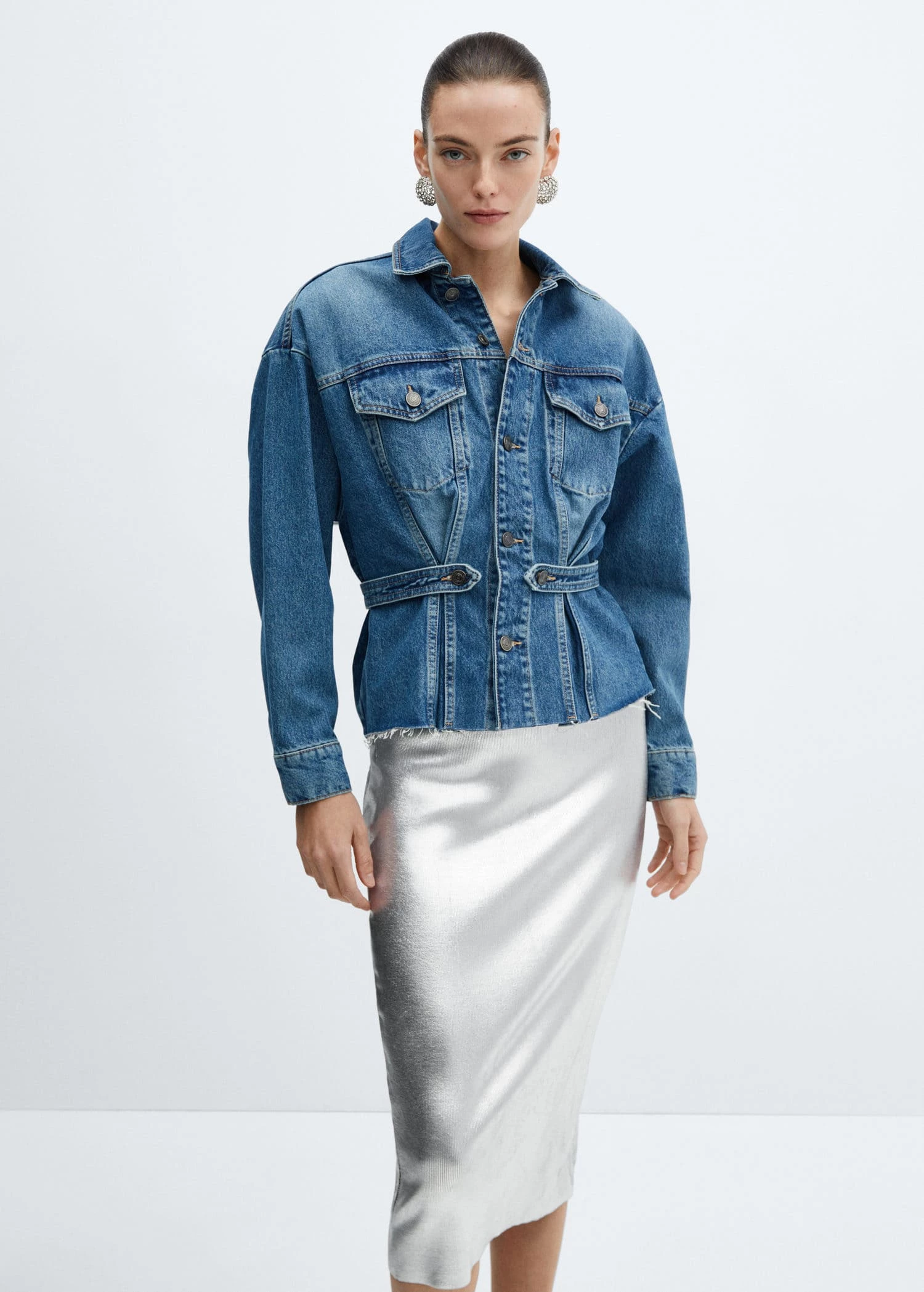 Jupe Midi Métallisée 6 Jupe Midi Métallisée – Image 4