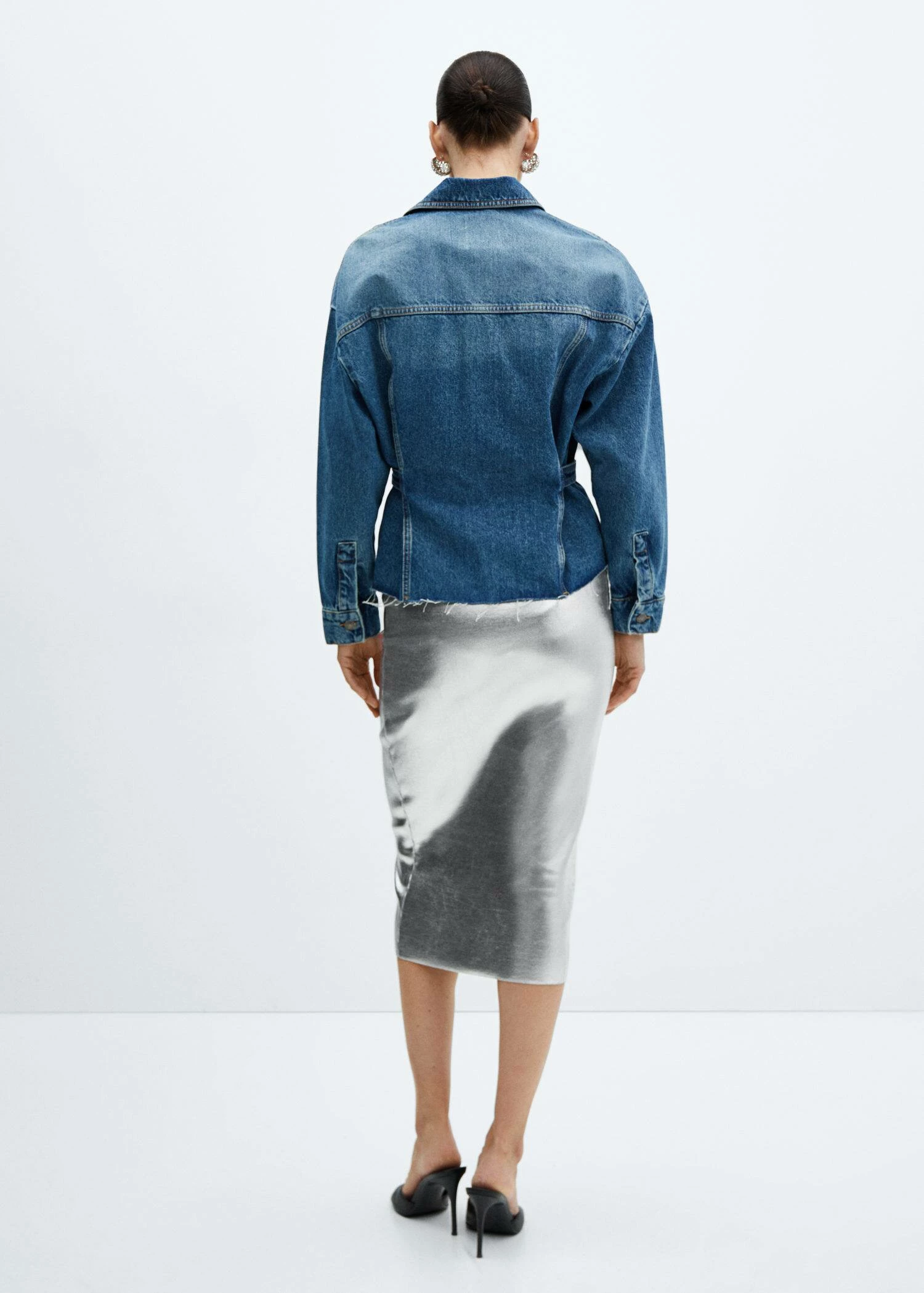 Jupe Midi Métallisée 5 Jupe Midi Métallisée – Image 3