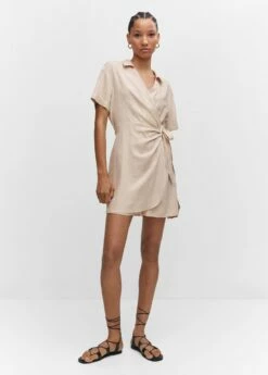 Combinaison Cache-cœur Nœud -Promos Mango Boutique 57092883 07 99999999 01