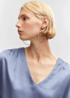 Blouse Satinée Manches Courtes -Promos Mango Boutique 57093811 50 D1