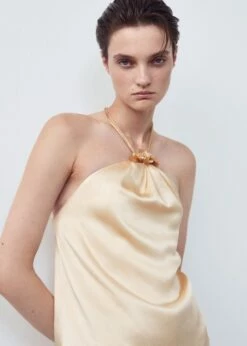 Top Détail Fleurs Métalliques -Promos Mango Boutique 57093820 05 D6