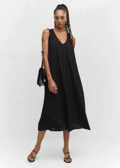 Robe Midi Plissée 24 Robe Midi Plissée -Promos Mango Boutique 57094007 99 99999999 01