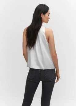 Top Satiné Détail Pinces -Promos Mango Boutique 57095137 05 R