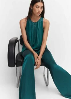 Top Satiné Détail Pinces -Promos Mango Boutique 57095137 59 D2