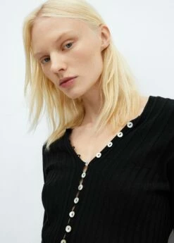 Cardigan Côtelé Boutons -Promos Mango Boutique 57095807 99 D1