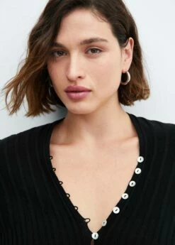 Cardigan Côtelé Boutons -Promos Mango Boutique 57095807 99 D4