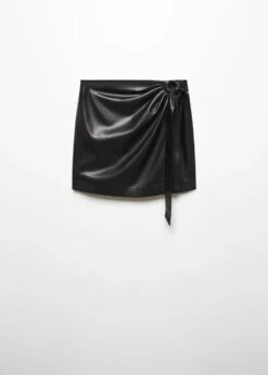 Jupe Courte Boucle Similicuir -Promos Mango Boutique 57095968 99 B