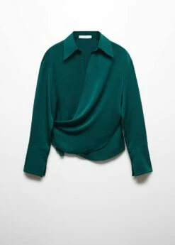 Blouse Cache-cœur Nœud -Promos Mango Boutique 57095977 49 B