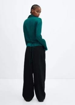 Blouse Cache-cœur Nœud -Promos Mango Boutique 57095977 49 R