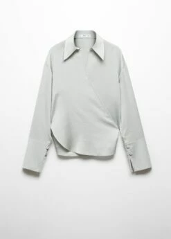 Blouse Cache-cœur Nœud -Promos Mango Boutique 57095977 PL B