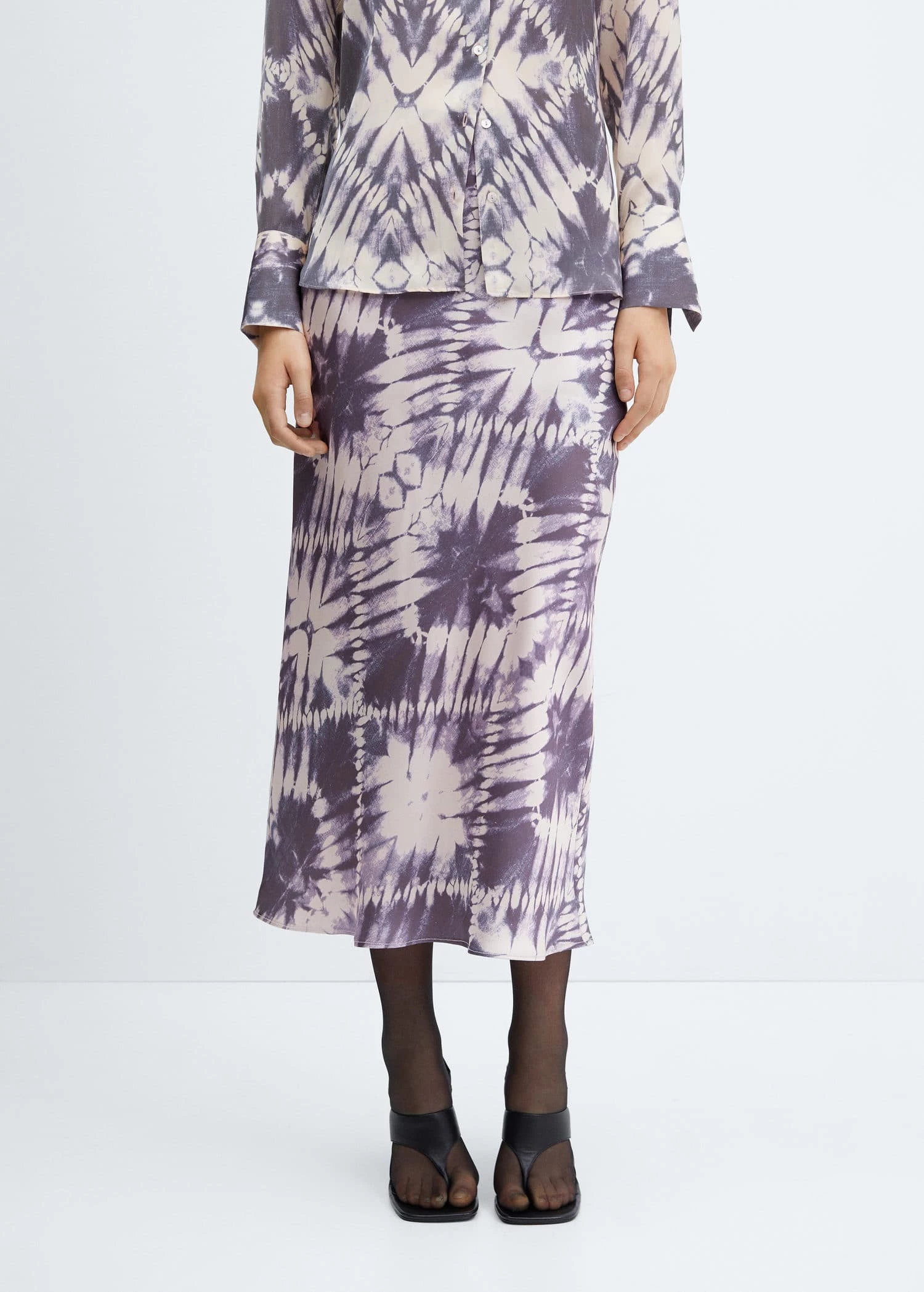 Jupe Tie And Dye Satinée 3 Jupe Tie And Dye Satinée