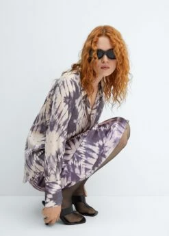 Jupe Tie And Dye Satinée 17 Jupe Tie And Dye Satinée -Promos Mango Boutique 57096021 68 D2