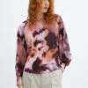 Blouse à Fleurs Manches Bouffantes -Promos Mango Boutique 57096028 85
