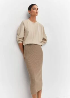 Sweat-shirt Coutures Décoratives -Promos Mango Boutique 57096711 08 D2