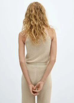 Top Emmanchures Américaines Maille Lurex -Promos Mango Boutique 57097716 OR R