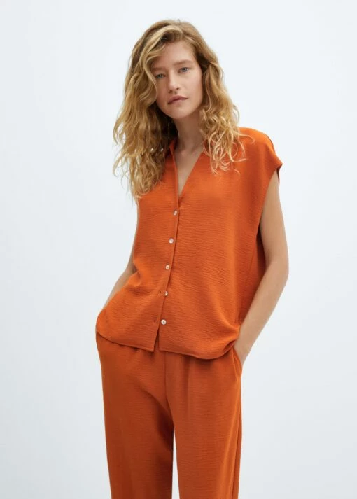 Blouse Fluide Boutons -Promos Mango Boutique 57097727 28