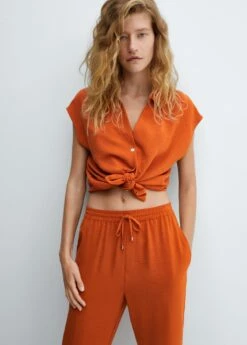 Blouse Fluide Boutons -Promos Mango Boutique 57097727 28 D2