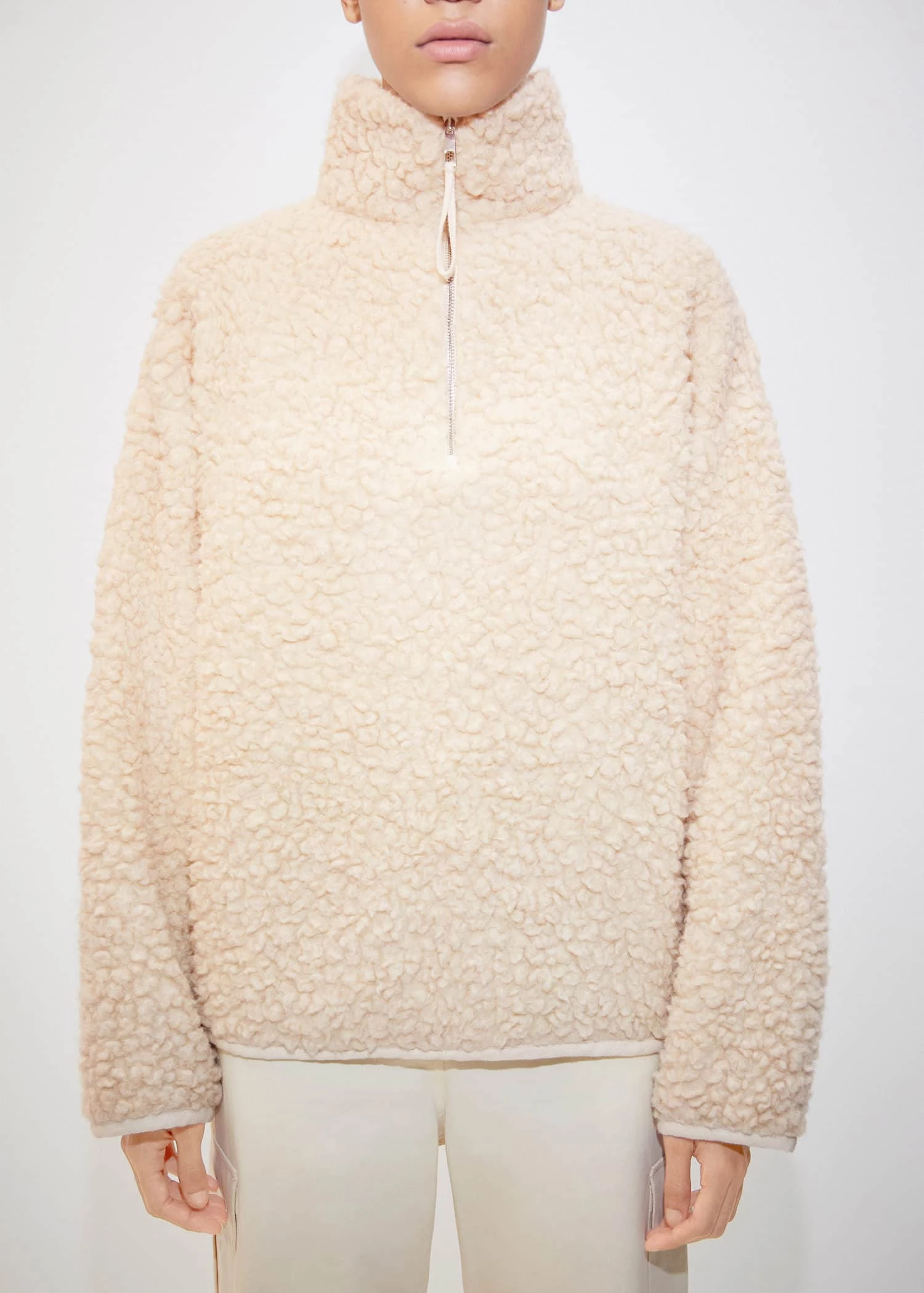 Sweat-shirt Laine Col Zippé 3 Sweat-shirt Laine Col Zippé