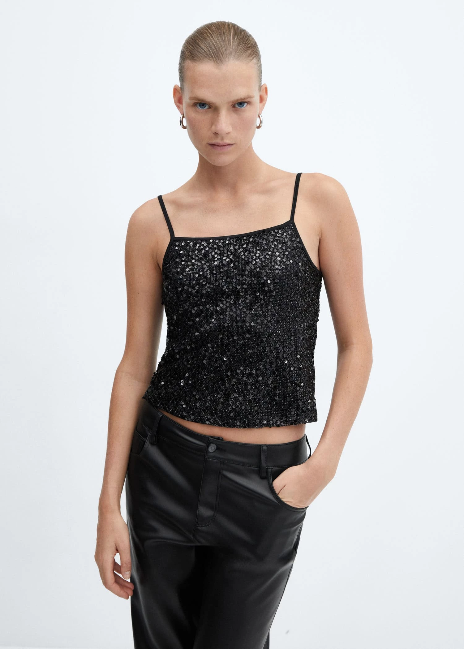 Top Sequins Fines Bretelles 3 Top Sequins Fines Bretelles