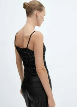 Top Sequins Fines Bretelles 11 Top Sequins Fines Bretelles -Promos Mango Boutique 57098274 99 R