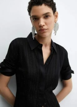 Chemise Fil Métallisé -Promos Mango Boutique 57099107 99 D1