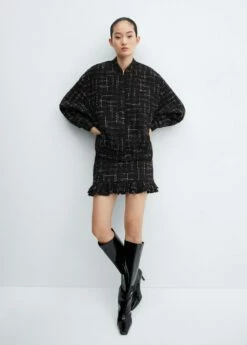 Jupe Tweed Volantée -Promos Mango Boutique 57099219 99 D2